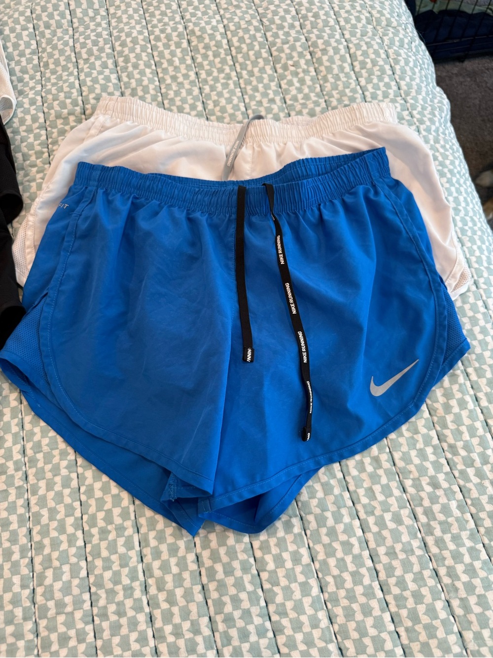 Nike Women’s Royal Blue & white Athletic Running Shorts. 2 pairs total